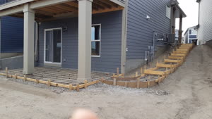 Concrete Patio And Steps Formwork Calgary